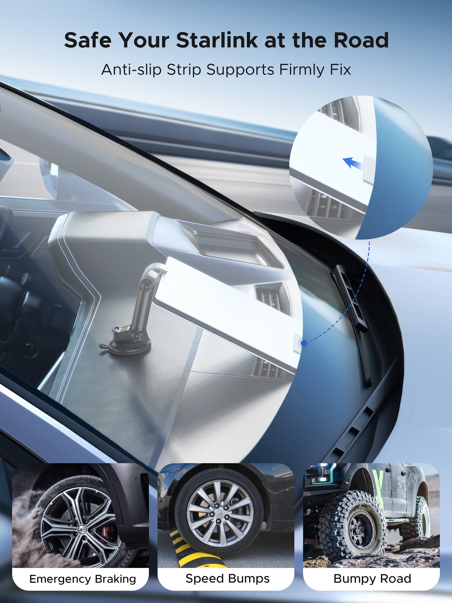 Starlink Mini Car Mount for Front Windscreen