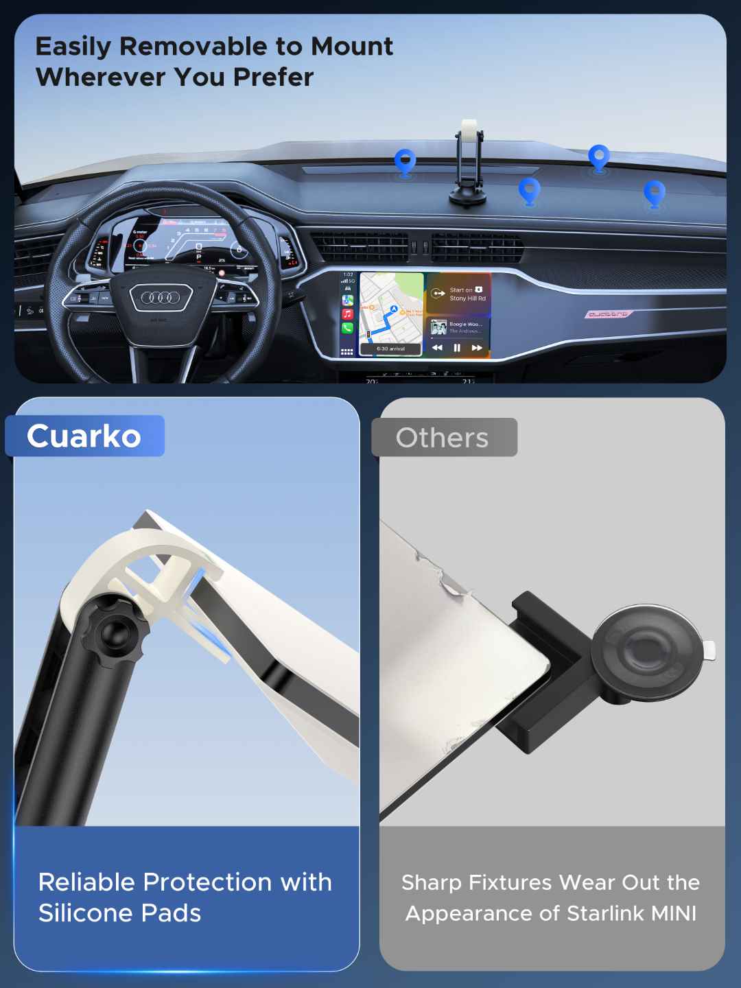 Starlink Mini Car Mount for Front Windscreen