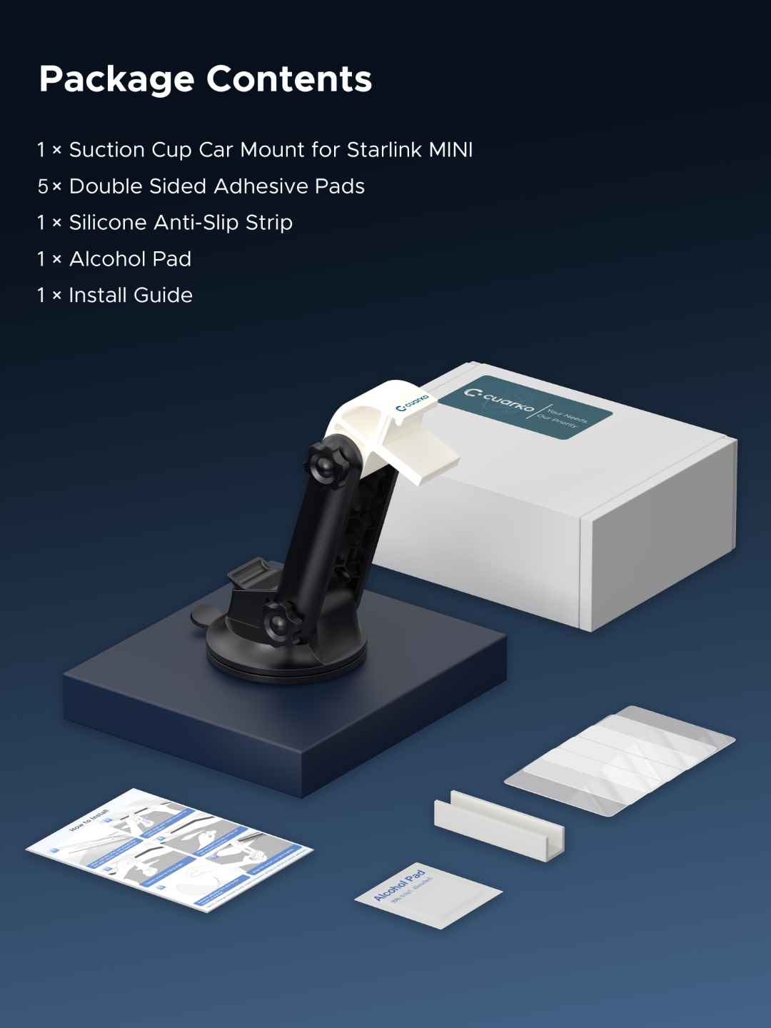 Starlink Mini Car Mount for Front Windscreen