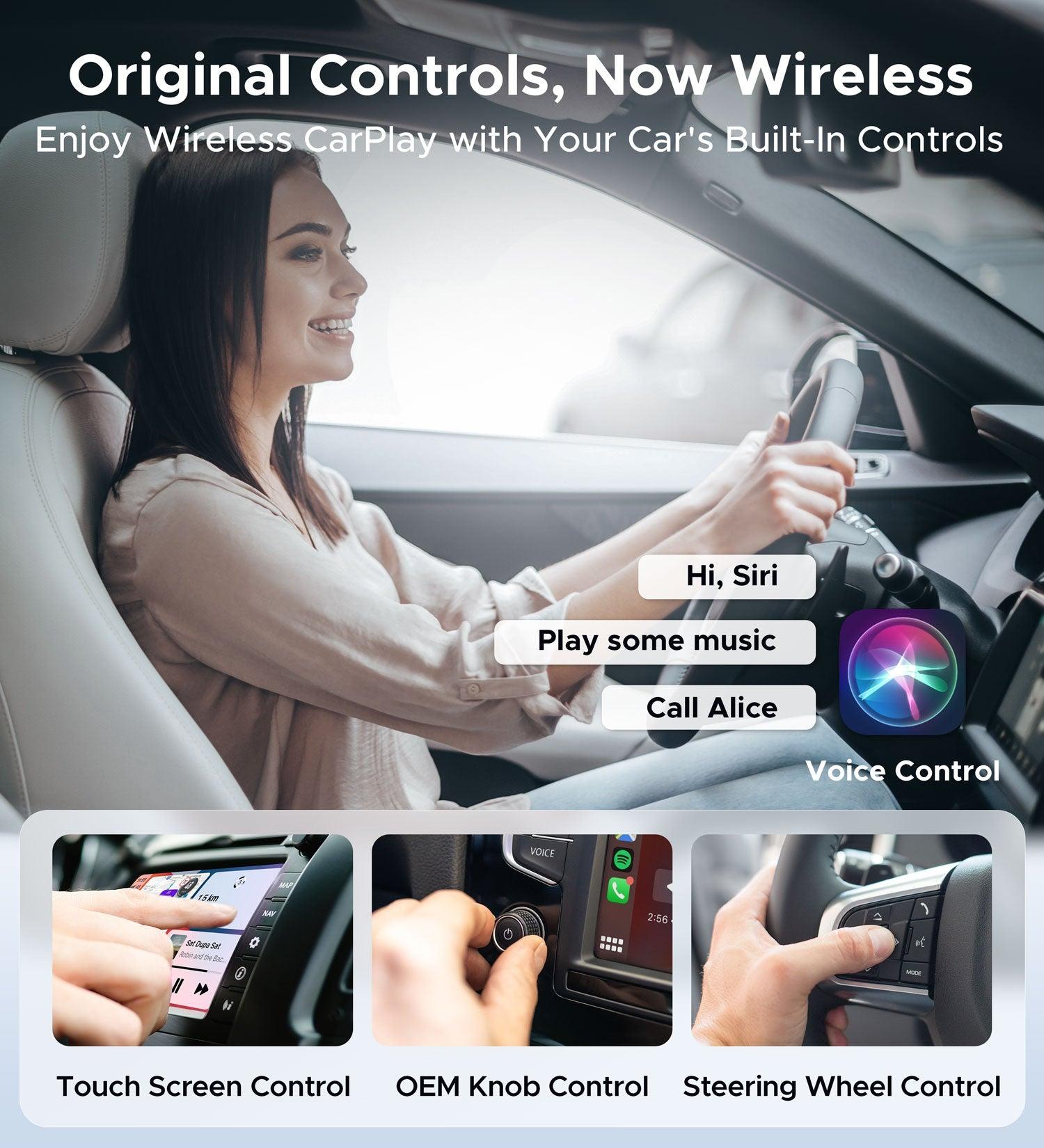 Wired to Wireless CarPlay Adapter Mocha Brown | Pearl White | Celestial Blue